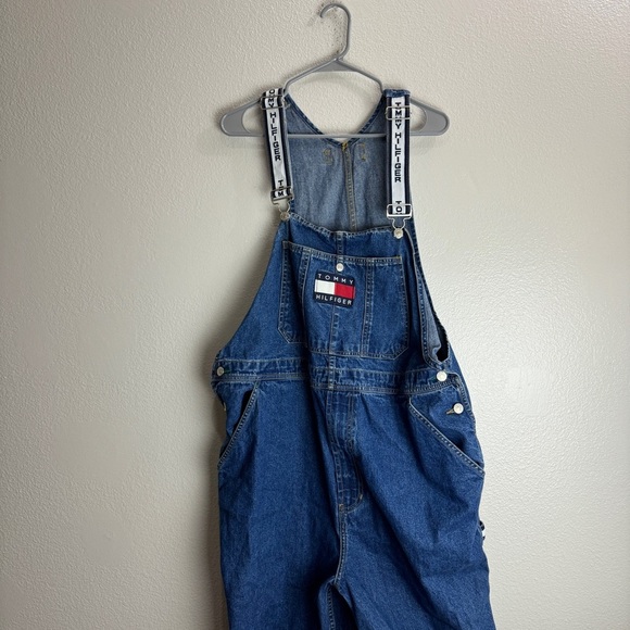 Tommy Hilfiger Denim Overalls Vintage 90s Y2K Size XL - Picture 1 of 16